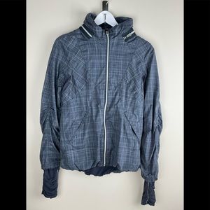Lululemon Run: Hustle Jacket Shale Stripe HTF!!